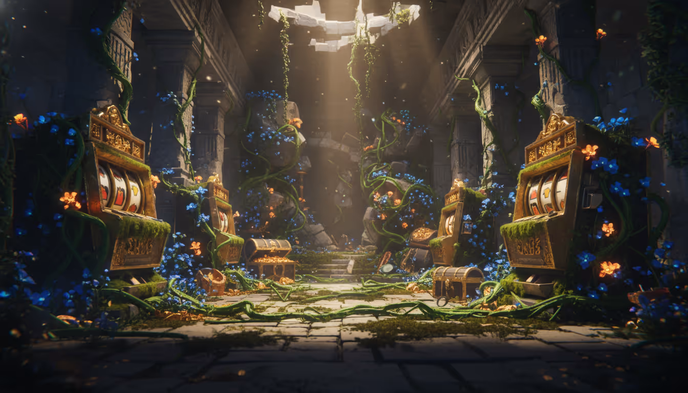 AI brain analyzing glowing SlotVibe slot reels with prediction data 2026